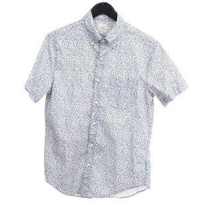 J.Crew Secret Wash Floral Print Classic Button Down Shirt Cotton S Blue White